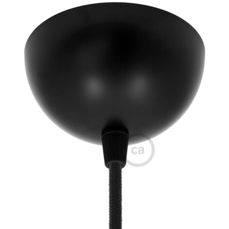 Kit rosone semisferico in metallo verniciato  Nero