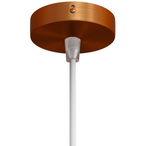 Creative-cables italia kit mini rosone 1 foro centrale diametro 8,3cm rame krm83fcras