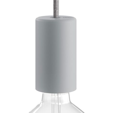 Kit portalampada creative-cables in silicone grigio ghiaccio e27 ip65 - keivael01gg
