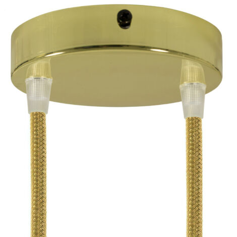Creative-cables italia kit rosone cilindrico in metallo diametro 12 cm 2 fori ottone krm572fgo