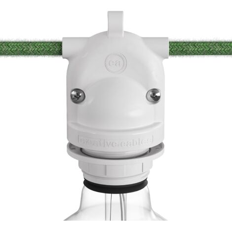 Eiva-2, portalampada per esterno a doppia uscita IP65 attacco E27