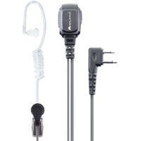 "Auricolare professionale Midland C1497, MA31-L Pro con auricolare pneumatico ""invisibile"", microfono da bavero e cavo spiralato, presa 2 Pin a standard Midland – Compatibile con G7, G9, serie XT"