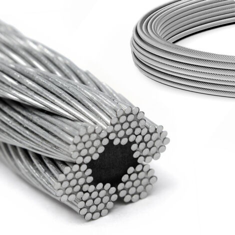 DQ-PP Câble acier galvanisé 6x19 5mm 50m treuil