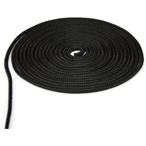 Mokuyary Corde Tressée En Polypropylène – 10 Mm X 250 M – Noire – Pour Bateau, Amarrage Et Utilisation Extérieure