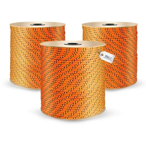 DQ-PP Corde Polypropylène Tressée 4mm 20m Orange