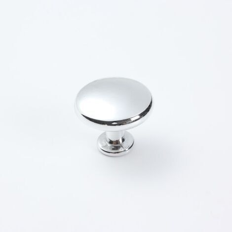 10 pieces solid cabinet door handle vanity mushroom knob kitchen cabinet drawer 28MM diameter Polished Chrome (1/5)
