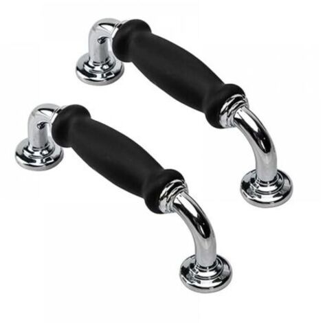 96mm Hole Distance 2 Pieces Black Vintage Door Knobs Cupboard Door Handles Cabinet Drawer Pulls Furniture Door Handles for Cupboards Kitchen Pull Knobs Wardrobe