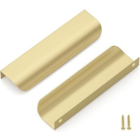 Set of 10 Golden Kitchen Cabinet Handles Golden Handles 128mm Hole Centers Hidden Handles Cupboard Handles Golden Furniture Handle Cabinet Handles (1/5)