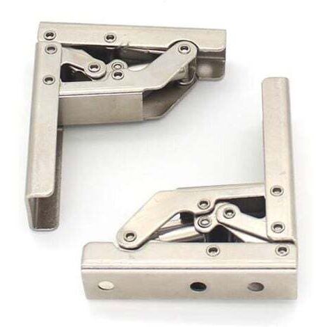 2 pièces de support de charnière pliable à 90 degrés épaissi reliant la charnière d'armoire support caché cadre de table accessoires de meubles (1/3)