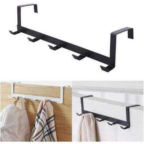 Door Coat Rack Hook 5 Hooks, Home Bathroom Organizer Rack Clothes Coat Hat Towel Hanger, for Coats Pants Hats Clothes Towel Rack (Color : B) (1/5)