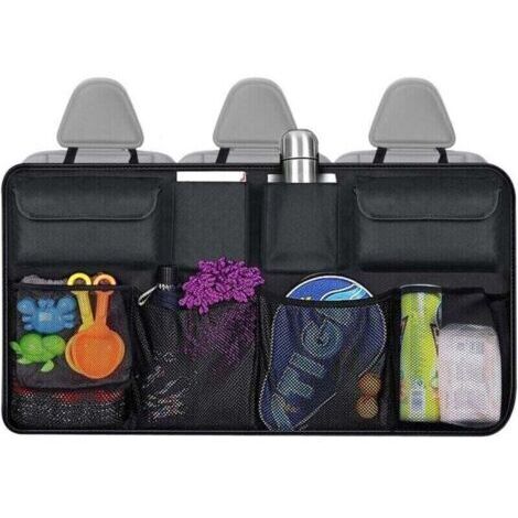 (Noir) Sac de rangement pour coffre de voiture, sac de rangement pour coffre de voiture avec 9 poches, sac de coffre de voiture avec élastique solide pour SUV (1/5)