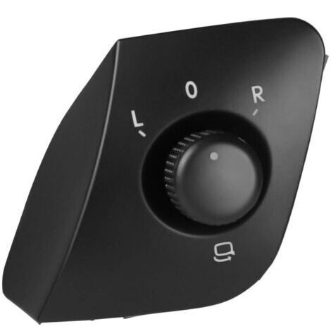 L'extérieur du miroir du côté du bouton interrupteur de réglage perle de rechange pour Ibiza 2009-2015 6J1959565 Noir