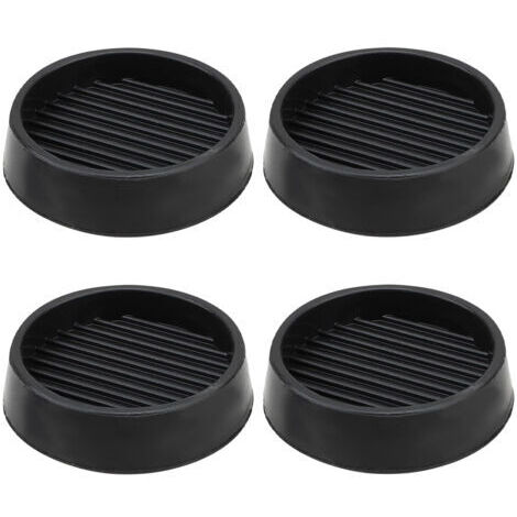 Lot de 4 pieds de meubles en caoutchouc antidérapants, butées de lit, protège-pieds de table et de chaise (5x5 cm, noir) (1/5)