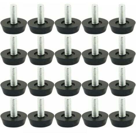 20pcs Pieds M6 x 20mm de Nivellement Meuble Réglable Pied Réglable Patinn Meuble Jambe Pied de Table Chaise Base Protection Plancher Vis Glisse