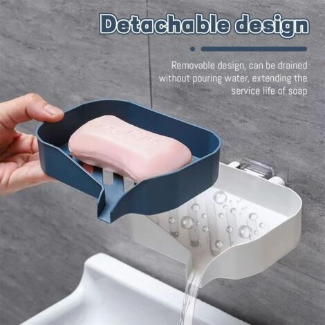 Porte-savon pour salle de bain en verre ou en céramique pour la salle