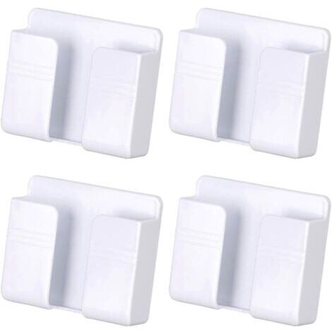 99 x 28 x 86mm, (Blanc) 4pcs support de stockage mural domestique pâte support de charge de téléphone portable rangement multifonctionnel et stoc (1/5)