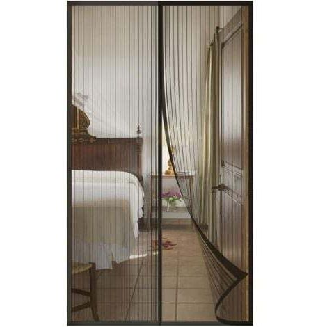Moustiquaire Porte Fenetre Aimantée Magnetique,Rideaux Anti Mouches pour Porte, Rideaux Toile Insect Ecran,Moustiquaire Baie Vitree Coulissante,Magnétique Moustique Sans Perçage(110x210cm,noir) (1/5)