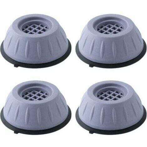 4Pcs Patins Anti Vibration Lave Linge Tapis Anti Vibration Machine a Laver Caoutchouc Antidérapant Pied à Suppression des Chocs et du Bruit, Antidérapant pour Lave-Linge Réfrigérateur, Surélevé 3cm (1/5)