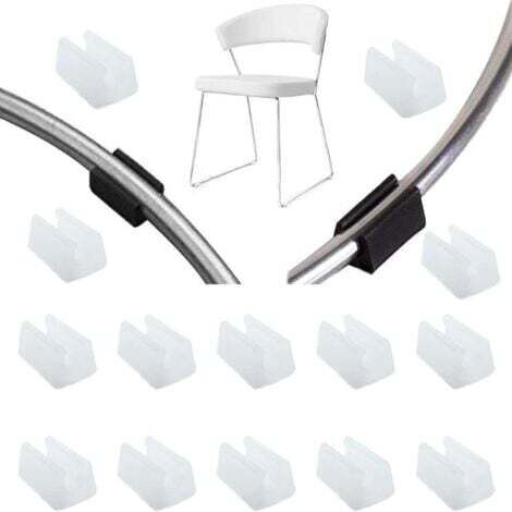32pcs (10mm)Patin Pied Chaise Tube Embout Tampon Capuchon Bouchon Protection Plancher Meuble Forme U en Plastique Chaise Casquettes,Chaise Jambe Caps (1/5)