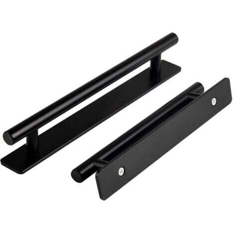Lot de 2 Poignée de Meuble Autocollante, 150mm Poignées de Porte Coulissante Self-adhesive Furniture Handles pour Tiroir Meuble Cuisine Cuisine Home Decorating,noir (1/3)
