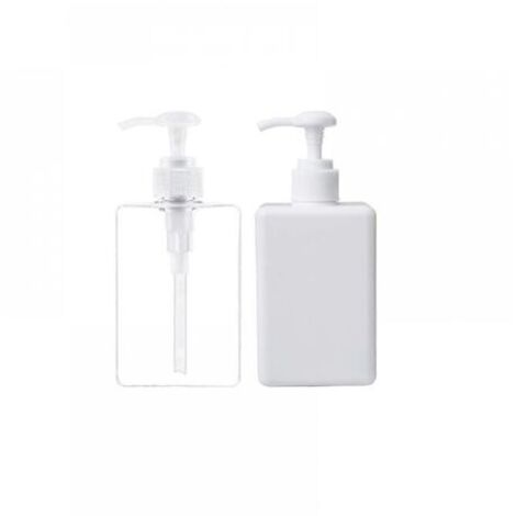 Distributeur de savon de 280 ml, set de 2 flacons pompes en plastique vides pour la cuisine et la salle de bain
