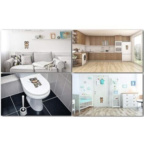 Winston & Bear Autocollants Pour Chien 3D - 2 Pack - Français Stickers Bulldog Mur, Réfrigérateur, Toilettes Et Plus Frenchie Autocollants