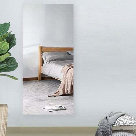 1 Pièces Miroir Autocollant Mural Rectangle Auto-Adhésif Décor de Chambre Haute Qualité Meubles Films Miroir Feuille （40cmX122cm） (1/4)