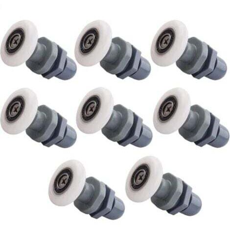 8 Pièces Rouleau Roulette Roue Pour Porte De Douche, Roulette De Douche 23mm, Roulettes Coulissantes Porte, Single Porte Douche Coureurs, Fur Portes En Verre d'Une Épaisseur d'Environ 4 à 6mm