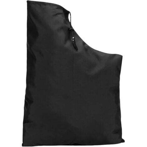 Sac de rangement pour souffleur, sac de collecte avec fermeture éclair et cordon de serrage, adapté aux accessoires de déchiqueteuse, aspirateur de jardin et souffleur (noir)