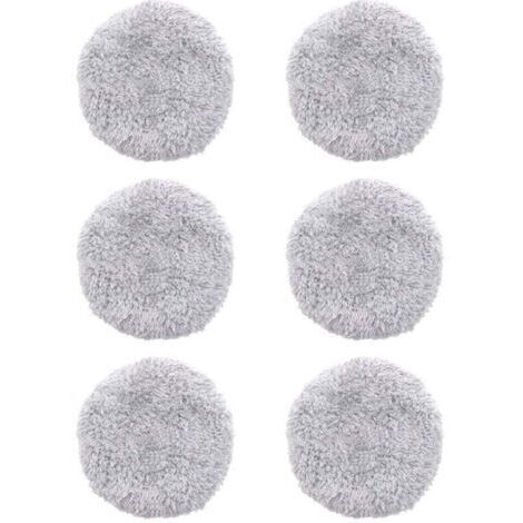 6 pieces de remplacement de chiffon de vadrouille lavable pour HOBOT 168/188 Robot de nettoyage de vitres tampons de vadrouille en microfibre accessoires reutilisables,modele:Gris 6 PCS -DPZO