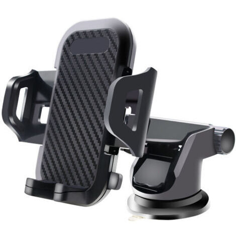 Support de téléphone à ventouse pour voiture, rotation à 360°, adapté aux pare-brise, tableaux de bord et grilles d'aération de voiture (1/5)