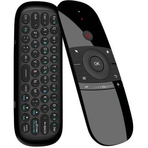 Télécommande Air Mouse 2,4 GHz avec Clavier, Capteurs Gyroscopiques Intégrés Télécommande sans Fil Air Fly Mouse Rechargeable pour Android TV Box, Smart TV, Ordinateur, Projecteur, HTPC (1/5)