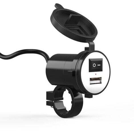 Chargeur Usb Moto éTanche 12v,Support De Guidon Moto Universel Chargeur Moto Usb éTanche Charge Moto Rapide 5v/2.1a Pour Le Chargement De Gps, Chargeur De TéLéPhone Portable