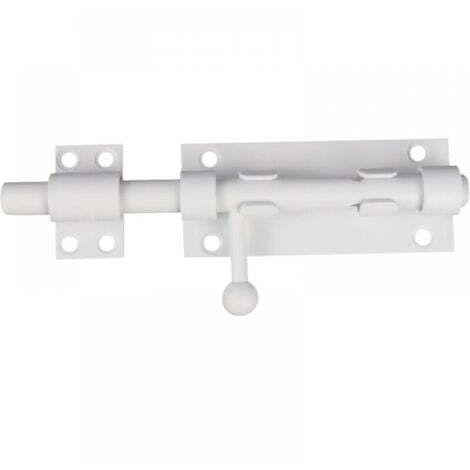 5 Pouces Verrou Porte Interieure Loquet Porte, Blanc Verrou Porte Exterieur Targette de Porte Exterieur, Acier Inoxydable Verrou Porte Coulissante, pour Portes IntéRieures Salle de Bain (1/4)