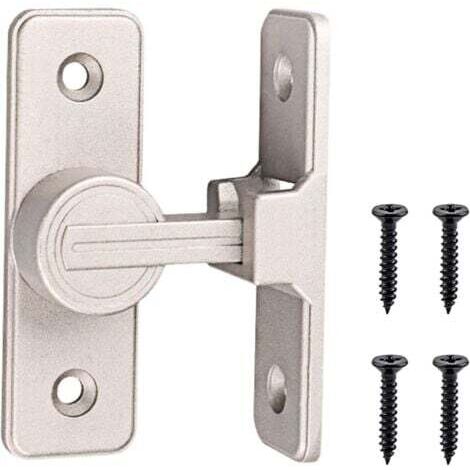 Serrure de fermeture de porte intérieure coulissante éclairée à 90 °, crochet de porte plat, boulon de verrouillage, loquet antivol (1/5)