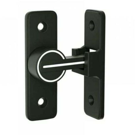 Verrou Serrure de Fermeture Porte Interieure Coulissante de Lumineux, 90° Loquet de Crochet a Porte Bascule, Boulon de Verrouillage de Boucle Moraillon Antivol, pour Porte, Fenêtre (90 Degrés) (1/5)