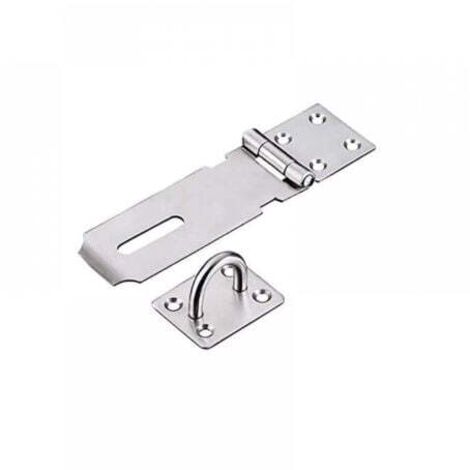 Moraillon de Cadenas en Acier Inoxydable, Heavy Duty Moraillon et Agrafe avec Vis, Fermoir de Porte Verrou de Porte Hangar Loquet Cadenas Agrafe (1/5)