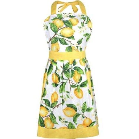 Tablier de Cuisine en Coton Motif Citrons Tabliers de Cuisine pour Femmes Hommes (1/5)