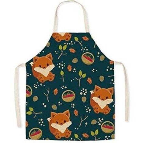 Tablier en lin pour enfant avec motif mignon, pour cuisine, peinture, jardinage