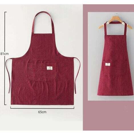 Tabliers de Cuisine,2Pcs Réglable Tabliers Etanche avec 2 Poche pour Femmes Hommes Chef pour Cuisine,Jardinage, (Couleur café + Vert) (1/5)