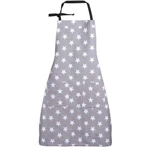 Tablier Tablier de Cuisine(Gris),Tablier de Cuisine Femme Tablier pour Cuisine,Ajustable en Lin de Coton Tablier pour Cuisine Familial Restaurant Barbecue