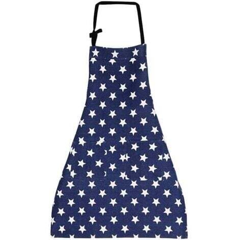 Tablier Tablier de Cuisine(Bleu Marine),Tablier de Cuisine Femme Tablier pour Cuisine,Ajustable en Lin de Coton Tablier pour Cuisine Familial Restaurant Barbecue (1/5)