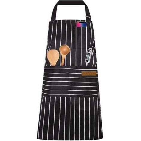 Tabliers de Cuisine,Tablier Réglable avec Poches Tablier Cuisine Homme Femme pour Restaurant,Barbecue,Café,Chef,Boulanger