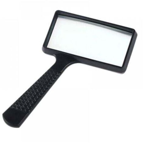 Loupe portative 10X, loupe rectangulaire 100 × 50 mm, lentille en verre résistant aux rayures, idéale pour la lecture, les loisirs, les réparations et l'observation.