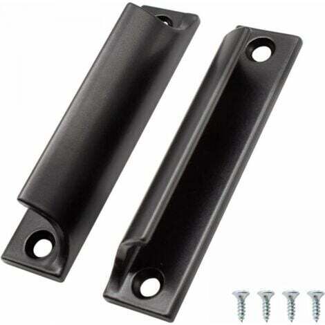 2 Pièces Poignée de Porte Coulissante, Aluminium Poignée Meuble, Poignee de Meuble Cuisine Noir, Disponible pour Portes de Balcon, Portes Coulissantes, Tiroirs (1/5)