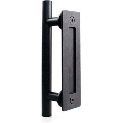 Poignée - Noir de porte coulissante en acier inoxydable, poignée de porte de grange coulissante - Poignée ronde simple (1/5)