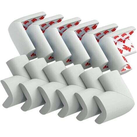 20 Protections Coins en Caoutchouc - Coussin Large pour Protection Maximale de Bébé - Protège-Coin de Table - avec Adhésif Double Face 3M Pré-Fixé - Produit Certifié (1/5)