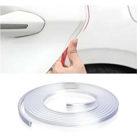 Bande décorative en caoutchouc anti-collision en forme de U, 5 mètres, pour protection anti-collision de portière de voiture, transparente (1/5)