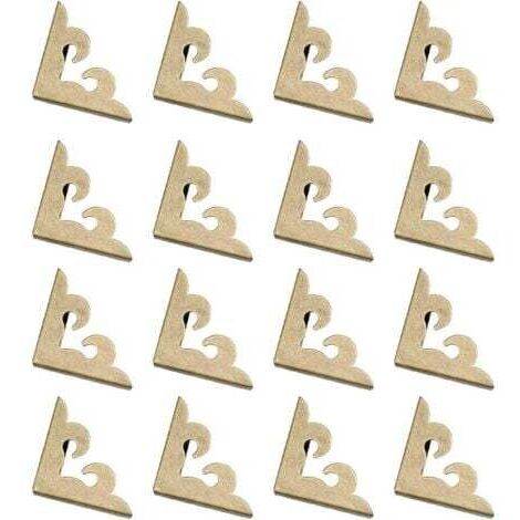 24 Pcs Métal Livre Coin Protecteur Vintage Album Photo Coins Décorations Décoratifs Triangle Boîte Laiton Antique Protecteur Sert à Protéger Livres Albums Photos Menus Blocs-Notes et Chemises