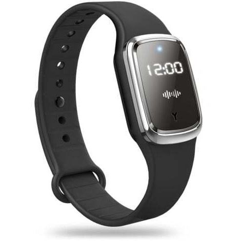 Noir bracelet anti-moustiques, montre anti-moustiques étanche à ultrasons rechargeable par USB pour intérieur et extérieur, adultes et enfants